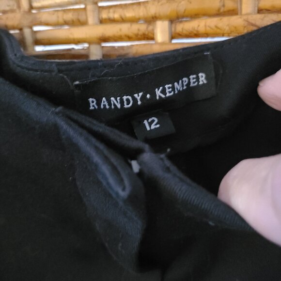 VTG Randy Kemper Black Dress Size 12 USA Made in NYC 96% Cotton - Picture 4 of 5